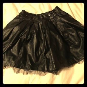 Faux leather skirt